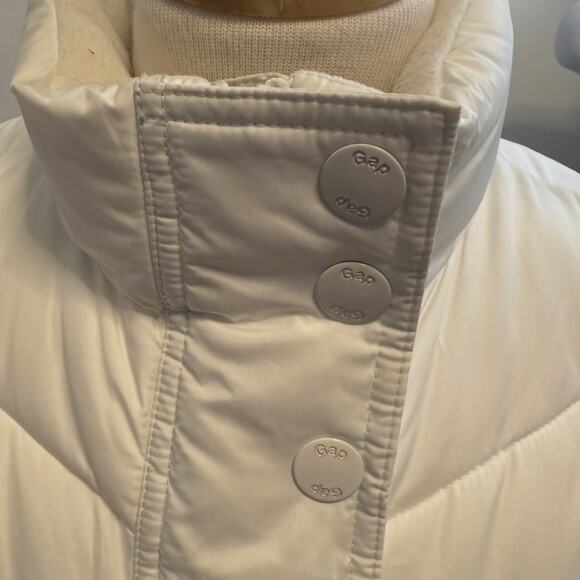 Gap Zip Up Snap Front Puffer Vest Sz M Adjustable Waist Outdoor Winter Gorpcore - Picture 8 of 12